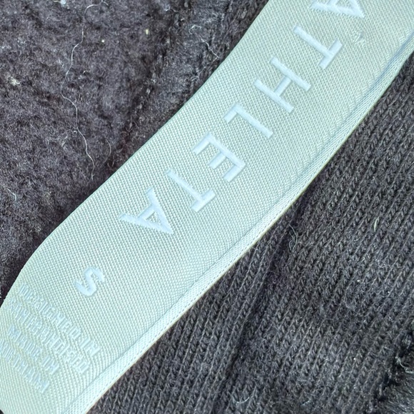 Athleta Black Sweatshirt Hoodie Duster Sz Small - Picture 2 of 3